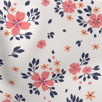 Soft Two-color Flowers Stretch Ponte