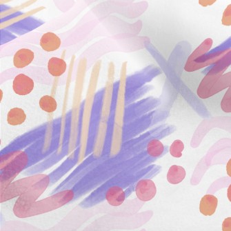 Abstract Dots Lines Micro Fleece