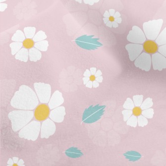 Pure White Flower Micro Fleece