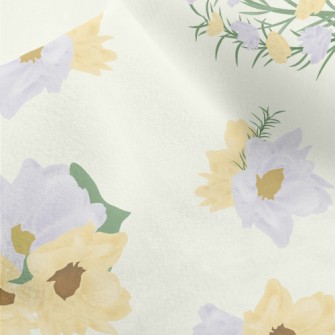 Gentle Bicolor Flowers Micro Fleece