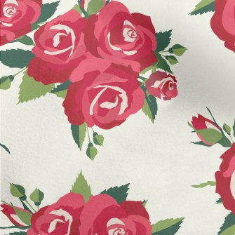 Bright Big Rose Micro Fleece