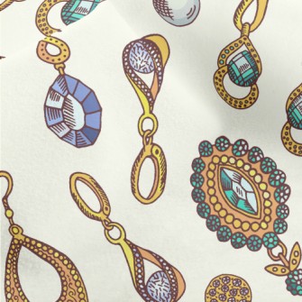 Gold Edge Crystal Earrings Micro Fleece