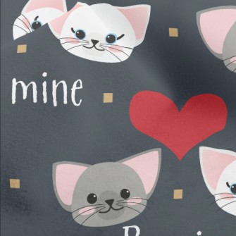 Loving Cat Couple Micro Fleece