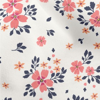 Soft Two-color Flowers Micro Fleece