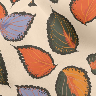 Fantasy Bicolor Leaves Micro Fleece