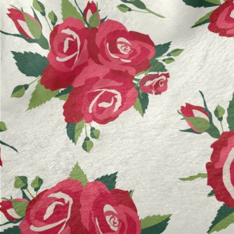 Bright Big Rose Minky