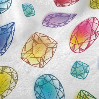 Doodle Colorful Little Gems Minky