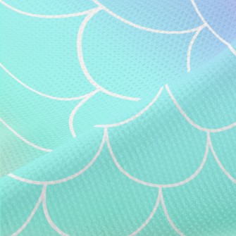 Gradient Mermaid Scales Piqué