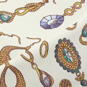 Gold Edge Crystal Earrings Piqué