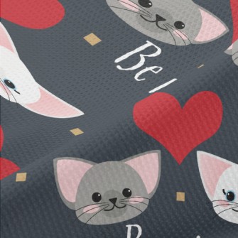 Loving Cat Couple Piqué