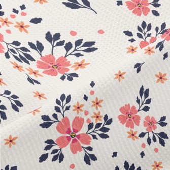 Soft Two-color Flowers Piqué