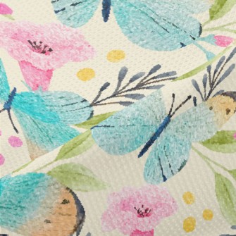 Watercolor Beautiful Butterfly Piqué