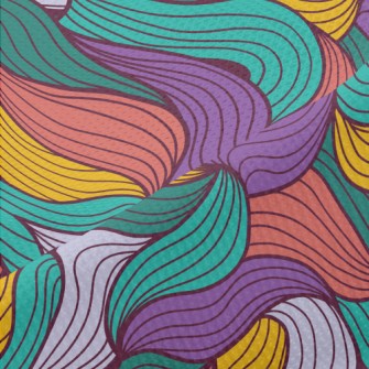 Colorful Lines Piqué