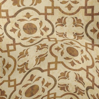 Nostalgic Tile Damask Lightweight Performance Linen