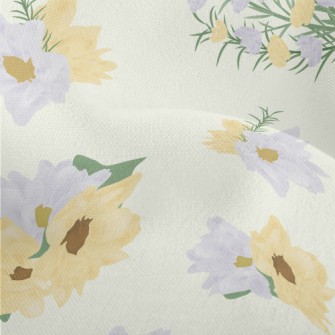 Gentle Bicolor Flowers Lightweight Performance Linen