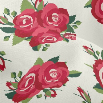 Bright Big Rose Lightweight Performance Linen