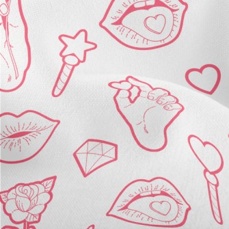 Funny Lip Gestures Lightweight Performance Linen