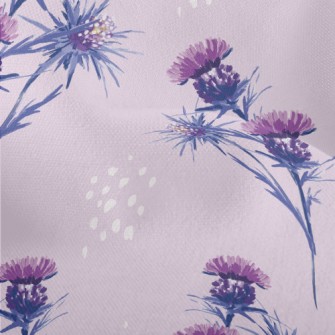 Beautiful Needlework Flowers Lightweight Performance Linen