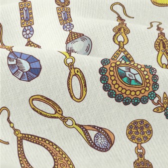 Gold Edge Crystal Earrings Modern Jersey