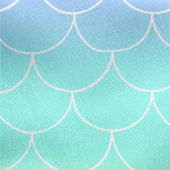 Gradient Mermaid Scales Jersey Backed Fleece
