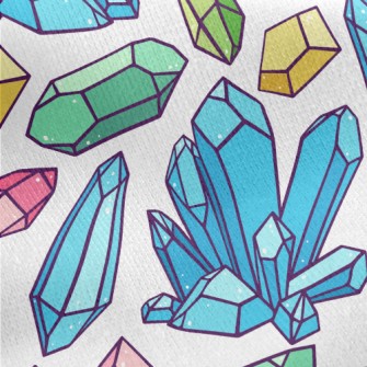 Colorful Crystal Rough Stone Jersey Backed Fleece