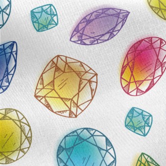 Doodle Colorful Little Gems Jersey Backed Fleece