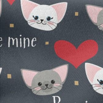 Loving Cat Couple Jersey Backed Fleece