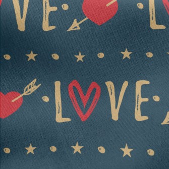 Love Words Jersey Backed Fleece