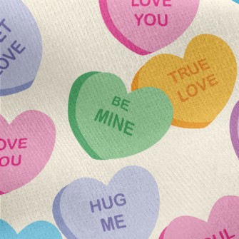 Love Sticky Note Jersey Backed Fleece