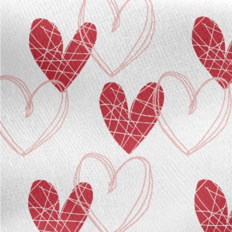 Lines Depict Love Jersey Backed Fleece