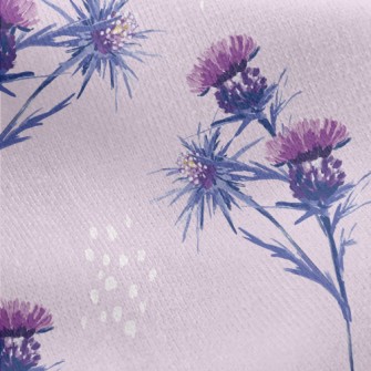 Beautiful Needlework Flowers Jersey Backed Fleece