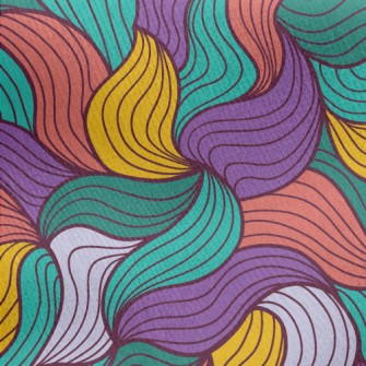 Colorful Lines Jersey Backed Fleece