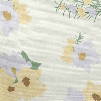 Gentle Bicolor Flowers Pongee