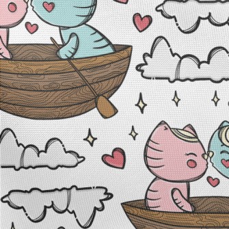 Boating And Kissing The Cat Pongee