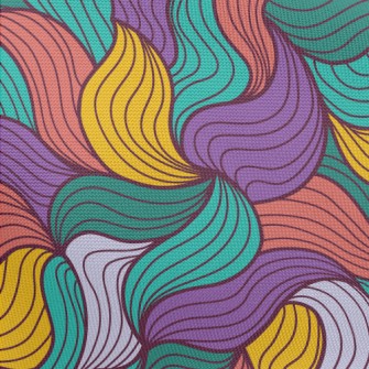 Colorful Lines Pongee