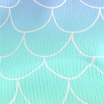 Gradient Mermaid Scales Stretch Jersey