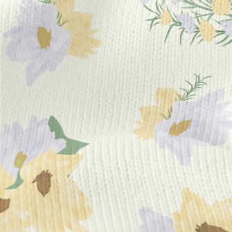 Gentle Bicolor Flowers Stretch Jersey