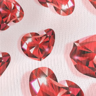 Three-dimensional Crystal Hear Stretch Jersey