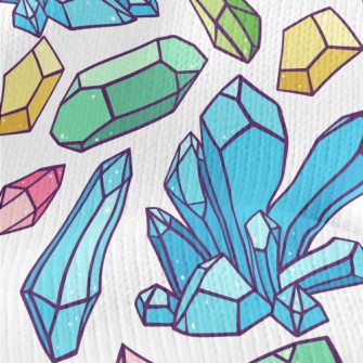 Colorful Crystal Rough Stone Stretch Jersey