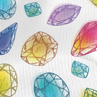 Doodle Colorful Little Gems Stretch Jersey