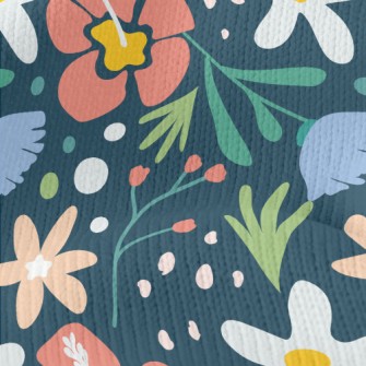 Tropical Rainforest Hibiscus F Stretch Jersey