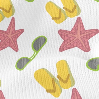 Beach Shoes Glasses Starfish Stretch Jersey
