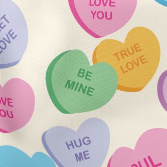 Love Sticky Note Lightweight Cotton Poplin