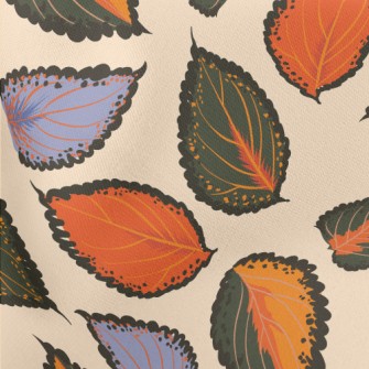 Fantasy Bicolor Leaves Lightweight Cotton Poplin