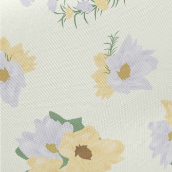 Gentle Bicolor Flowers Midweight Cotton Poplin