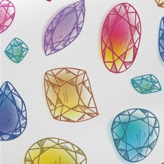 Doodle Colorful Little Gems Midweight Cotton Poplin