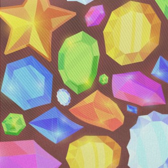 Dazzling Shaped Gems Midweight Cotton Poplin