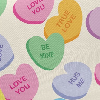Love Sticky Note Midweight Cotton Poplin