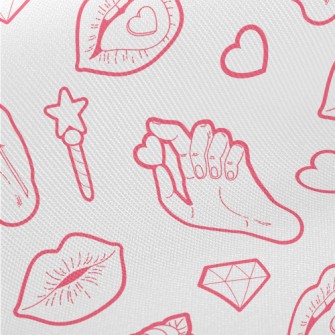 Funny Lip Gestures Midweight Cotton Poplin