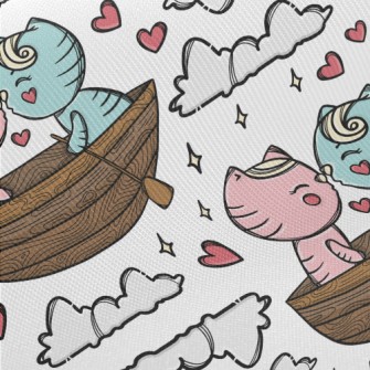 Boating And Kissing The Cat Midweight Cotton Poplin